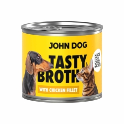 JOHN DOG TASTY BROTH ZUPA FILET Z KURCZAKA KONSERWA 140g
